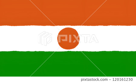 手繪的尼日國旗。 手繪的尼日國旗。 120161230