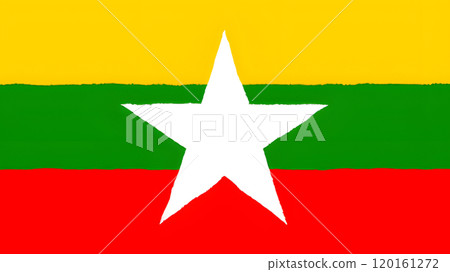 Hand-drawn flag of Myanmar. Hand-drawn flag of Myanmar. 120161272
