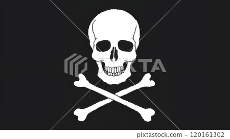 A hand-drawn pirate flag. A hand-drawn pirate flag. 120161302