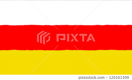 Hand-drawn flag of South Ossetia. Hand-drawn flag of South Ossetia. 120161309