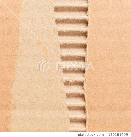 tear brown cardboard box texture background, recycle material 120161499
