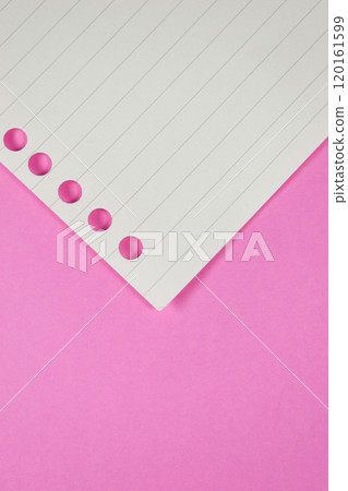 line paper texture on pink background,  blank sheet notebook 120161599