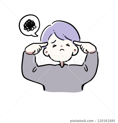一個非常困擾的人的插圖 120161895