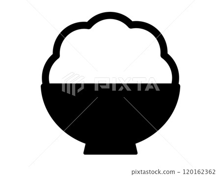 米飯圖示（剪影） 120162362