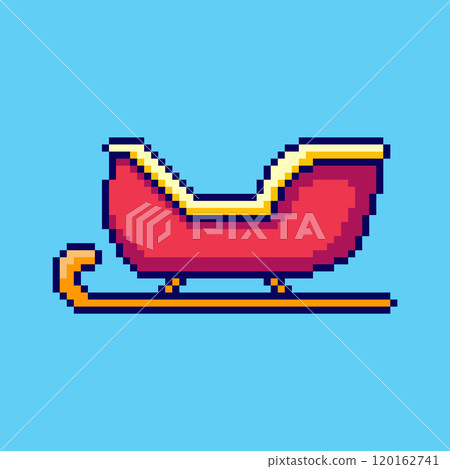 Pixel art Christmas Sleigh game asset design Pixel art Christmas Sleigh game asset design 120162741