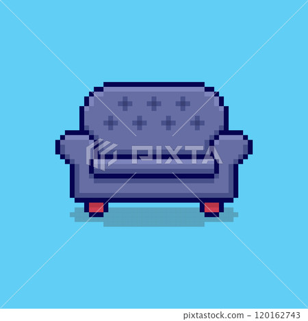 Pixel art sofa game asset design 120162743