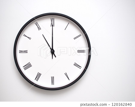 Clock Showing 23.00 or 11.00 with Roman Numerals. Simple Round Clock for Concepts of Time Management and Scheduling. Clock Showing 23.00 or 11.00 with Roman Numerals. Simple Round Clock for Concepts of Time Management and Scheduling. 120162840