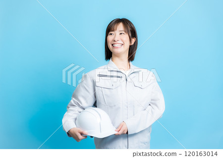 Female staff in work clothes Female staff in work clothes 120163014