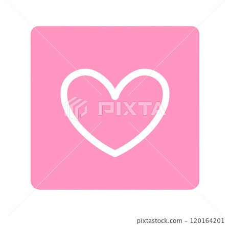 Simple pink heart symbol Simple pink heart symbol 120164201