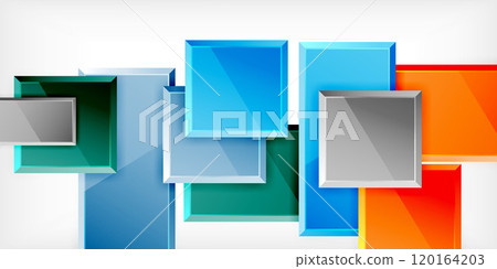 Glass toy style square shapes abstract design. Vector Illustration For Wallpaper, Banner, Background, Card, Book Illustration, landing page Glass toy style square shapes abstract design. Vector Illustration For Wallpaper, Banner, Background, Card, Book Illustration, landing page 120164203
