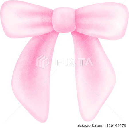 Coquette pink bow ribbon watercolor 120164378