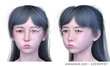 Close-up of a woman's face Close-up of a woman's face 120164597