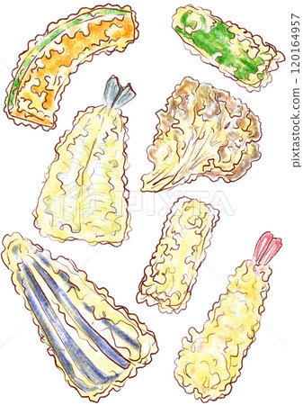 天婦羅插畫_各種天婦羅 天婦羅插畫_各種天婦羅 120164957