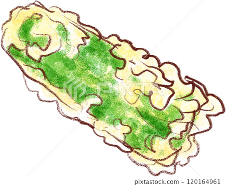 Tempura illustration_Green pepper tempura Tempura illustration_Green pepper tempura 120164961