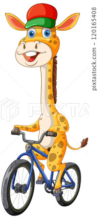 Giraffe Riding a Bicycle Adventure 120165408