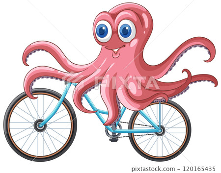 Octopus Riding a Bicycle Adventure Octopus Riding a Bicycle Adventure 120165435