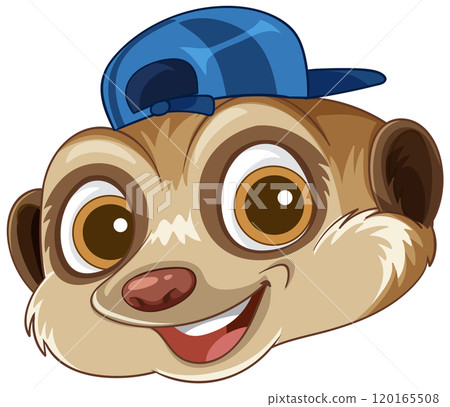 Cheerful Meerkat with Blue Cap Cheerful Meerkat with Blue Cap 120165508