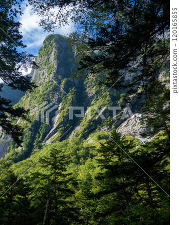 Azusa River, Northern Alps, Nagano in late summer Azusa River, Northern Alps, Nagano in late summer 120165855