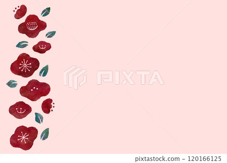 Modern camellia illustration and cute pink background material Modern camellia illustration and cute pink background material 120166125