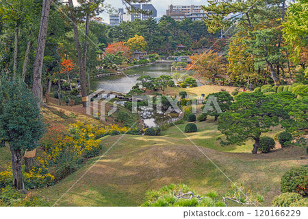 從 Geikomine 眺望廣島縮景園 120166229