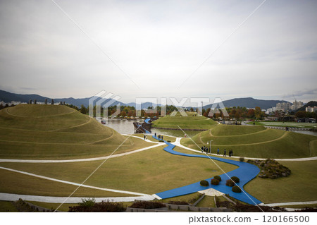 This is the beautiful view of Suncheon Bay National Garden, a beautiful tourist attraction in South Korea. This is the beautiful view of Suncheon Bay National Garden, a beautiful tourist attraction in South Korea. 120166500