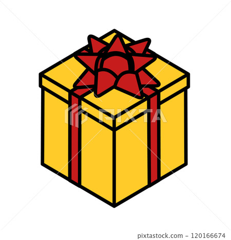 Gift box with red ribbon Gift box with red ribbon 120166674