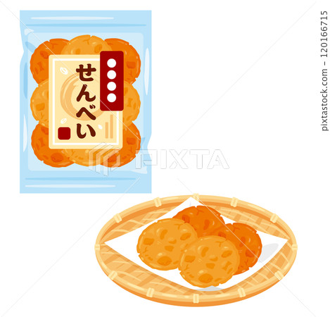 袋子裡的米果和濾鍋裡的米果 120166715