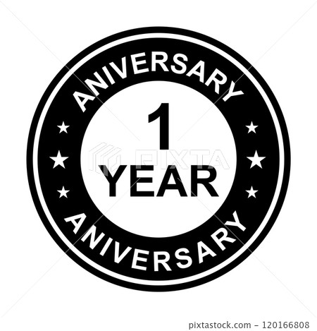 1 year anniversary gold icon vector for graphic design, logo, website, social media, mobile app, UI illustration 120166808
