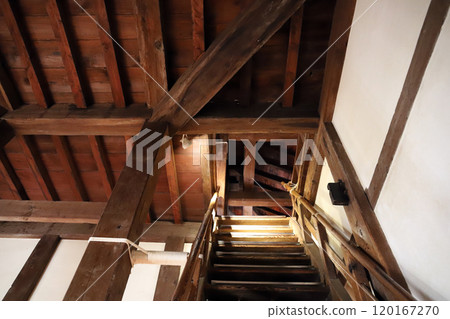 Inside the castle tower of Marugame Castle (Marugame City, Kagawa Prefecture) Inside the castle tower of Marugame Castle (Marugame City, Kagawa Prefecture) 120167270