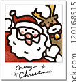 Santa and Reindeer Polaroid 120168515