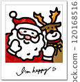 Santa and Reindeer Polaroid 120168516