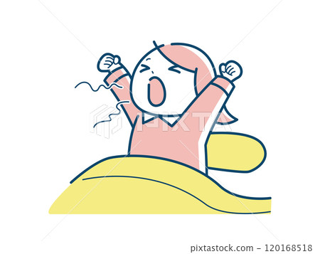 女孩從睡夢中醒來 女孩從睡夢中醒來 120168518