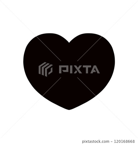 Hand-drawn hearts - Formal black (shiny black) 120168668