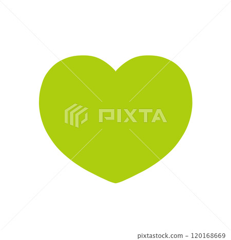 Hand-drawn hearts - Relaxing green 120168669