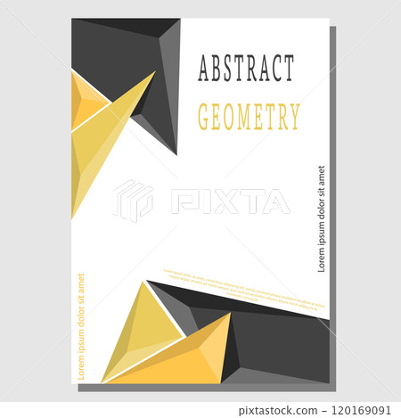 Abstract geometric composition. Template for a corporate design idea. The idea of a cover, book, poster, banner. Interior design, prints and decorations 120169091