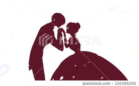 A prince kissing the back of the princess's hand - Shadow art - Cherry blossom storm A prince kissing the back of the princess's hand - Shadow art - Cherry blossom storm 120169208