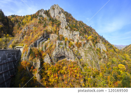 Autumn leaves of Jozankei Hoheikyo Dam, Hokkaido 120169500