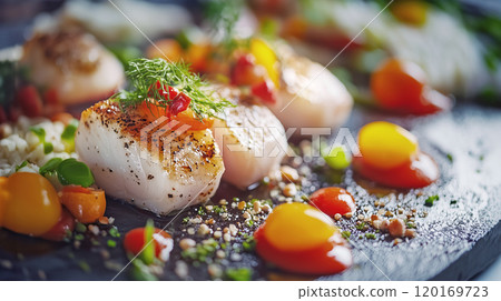 Professionally made creative French cuisine 120169723