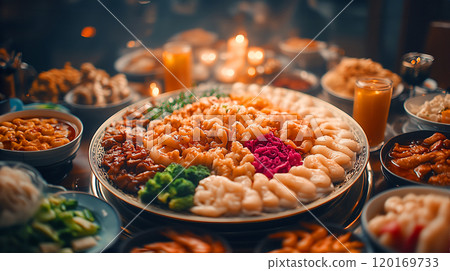 A deliciously presented dish 120169733