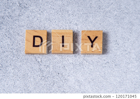 DIY word made of wooden letters 120171045