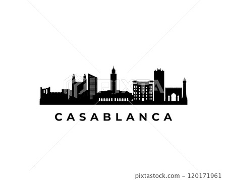 Vector Casablanca skyline. 120171961