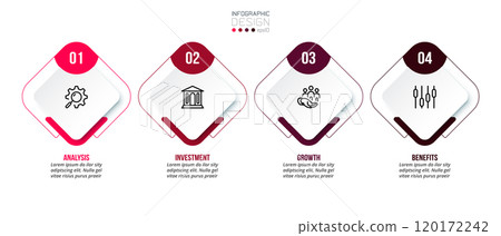 Infographic template business concept with step. 120172242