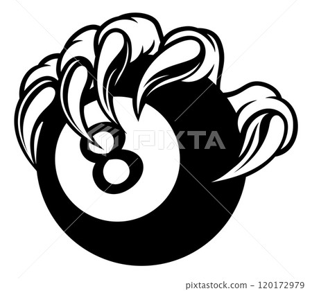 Pool Billiards Ball Monster Hand Claws Talons Pool Billiards Ball Monster Hand Claws Talons 120172979