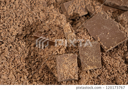 Natural organic vegan chocolate and chocolate chips 120173767