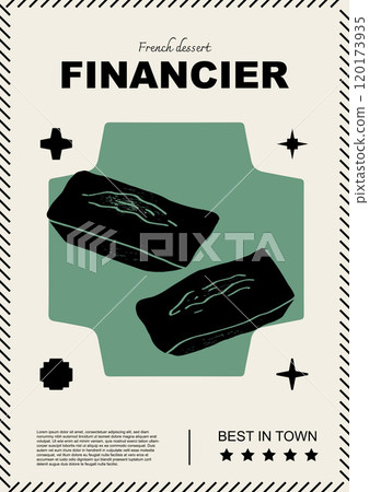 French financier. Price tag or poster design. Set of vector illustrations. Typography. Engraving style. Labels, cover, t-shirt print, painting. 120173935