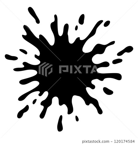Paint blot. Creative isolated paint brush stroke or spot. Ink smudge abstract shape stain texture. Grunge design element Paint blot. Creative isolated paint brush stroke or spot. Ink smudge abstract shape stain texture. Grunge design element 120174584