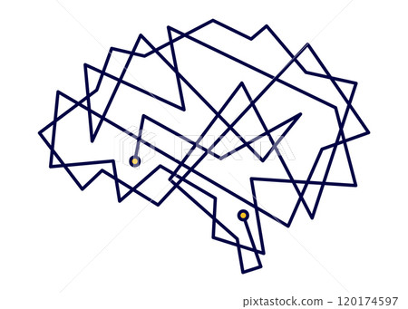 Human brain icon. Creation and idea concept element. Science innovation, machine learning, ai or new technology development. Human brain health startup 120174597