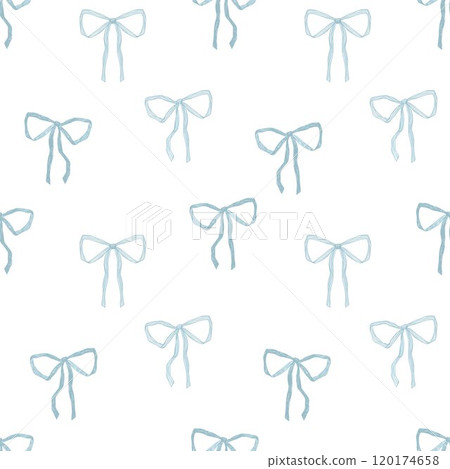 Beautiful seamless pattern with hand drawn bows. Ready background print. Beautiful seamless pattern with hand drawn bows. Ready background print. 120174658