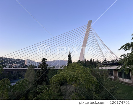 Podgorica milenium bridge in Montenegro 120174701