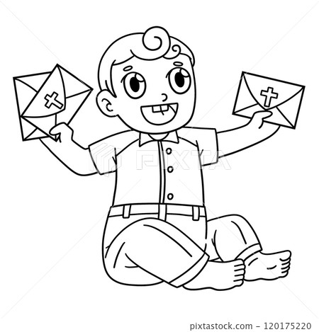 Baptism Baby with Invitation Letters Isolated  120175220